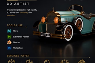 create professional 3d models and game ready assets