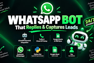 build whatsapp ai chatbot automation using python, twilio, whatsapp api