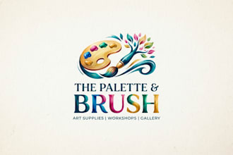 design a creative and artistic art shop logo