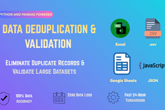 deduplicate and validate your datasets in excel or csv