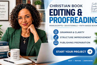 edit and proofread your christian book, devotional, or manuscript