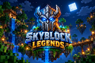 design a custom minecraft server logo and server icon