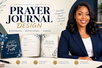 journal design, workbook design, prayer journal, digital journal for amazon kdp