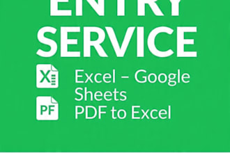 do accurate data entry and excel spreadsheet work