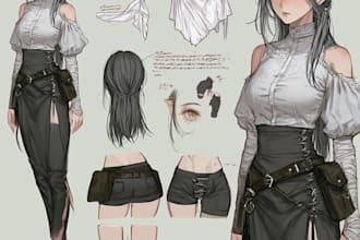 draw anime character illustration