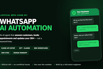 build whatsapp automation and ai chatbot with cloud api setup