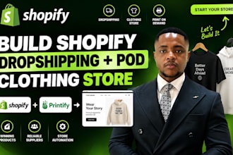 build shopify store dropshipping print on demand shopify clothing store printify