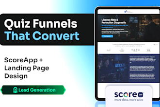 create a scoreapp quiz landing page to generate leads