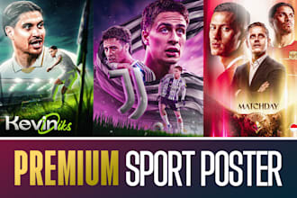 design a premium and cinematic sports poster