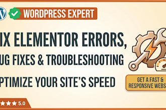 fix elementor errors , layout issues , and optimize wordpress speed