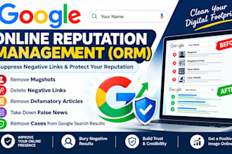 do online reputation management,orm, services to suppress negative links
