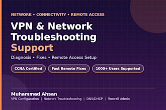 troubleshoot your VPN, network, and connectivity issues remotely