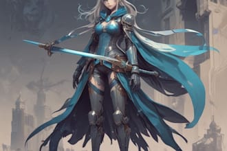 draw character illustration and custom character art