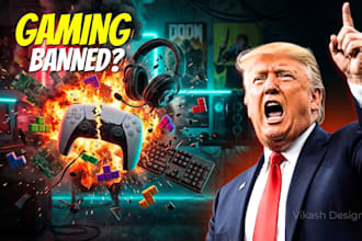 design viral gaming and vlog youtube thumbnails