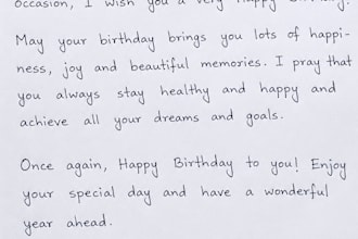 write anything with neat and clean handwriting