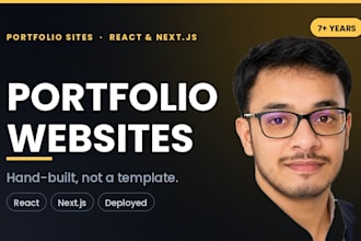 build a modern personal portfolio website in react and next js
