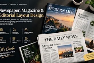 design professional newspaper, magazine and editorial layouts