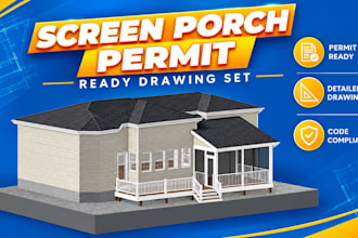 design screen porch plans for permit and construction