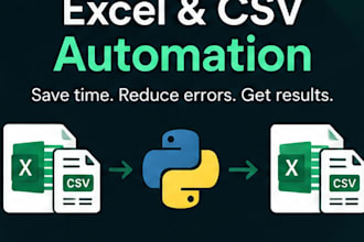 automate repetitive excel and CSV tasks with python