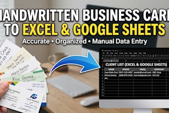 convert handwritten business cards into excel or google sheets