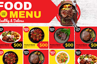design professional restaurant menu,catering menu, food menu brochure and flyer