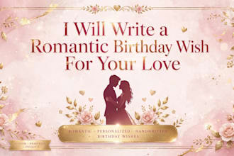 write a romantic birthday wishes and love letter
