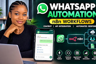 build n8n whatsapp automation, whatsapp chatbot and whatsapp API workflows
