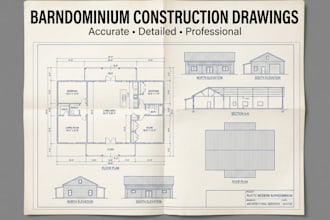 create professional barndominium construction drawings