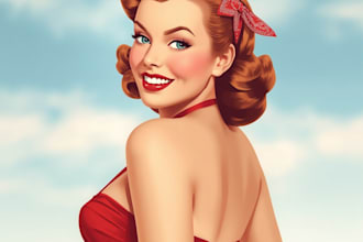 pin up girl and pin up girl