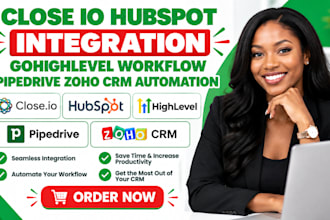 close io hubspot integration gohighlevel workflow pipedrive zoho crm automation