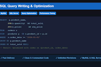 write and optimize sql queries for mysql and sql server