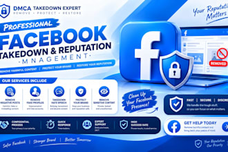 remove facebook harassing,defamatory,copyright posts videos ads dmca takedown
