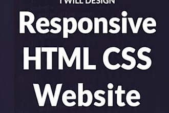design responsive HTML CSS website in 3 days