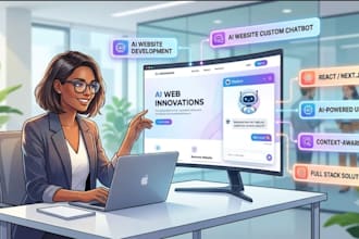 develop a modern ai web app with a custom chatbot