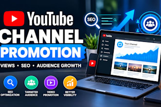 promote your youtube channel for views subscribers SEO and growth
