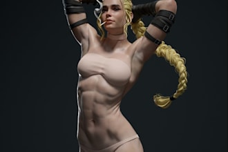 retopologise 3d character design,nsfw realistic texture,control rigging,sculture