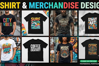 do custom t shirt design and typography tshirt design