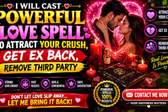 cast powerful love spell attract your crush, get ex back,remove third party, hex
