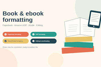 do book editing, amazon KDP formatting, paperback book formatting