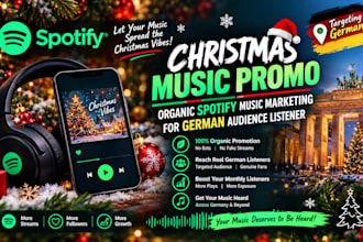 do christmas music promo, organic spotify music marketing for german audienc