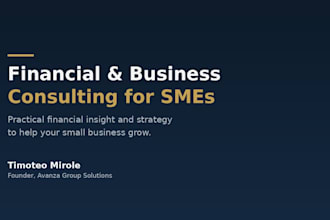 provide financial and business consulting for your sme