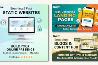 build a professional website or web application static to full stack