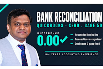do bank reconciliation in quickbooks, xero and sage 50