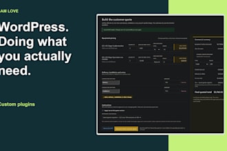 build custom wordpress plugins and woocommerce functionality