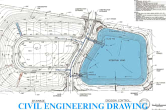 do civil engineering drawing, site grading plan, drainage plan, erosion control