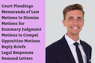 civil litigation lawyer for motions, complaints, petition,responses and lawsuits