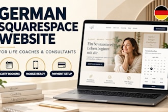 build german squarespace acuity booking website for life coaches and consultants