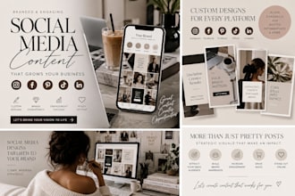 create branded social media content and visuals for you