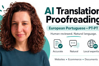 proofread ai translations into european portuguese