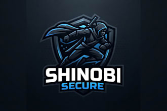 design a powerful and stealthy ninja logo for your brand
